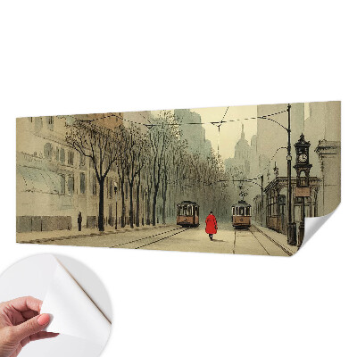 Samolepilna fototapeta za dnevno sobo z motivom urbane simetrije