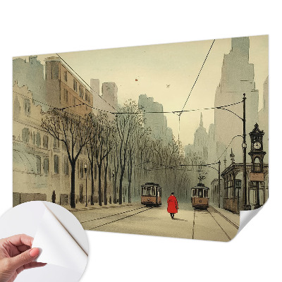 Samolepilna fototapeta za dnevno sobo z motivom urbane simetrije