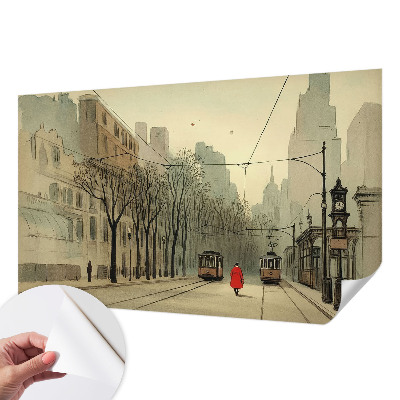 Samolepilna fototapeta za dnevno sobo z motivom urbane simetrije