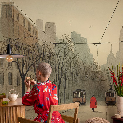 Samolepilna fototapeta za dnevno sobo Urbana simetrija