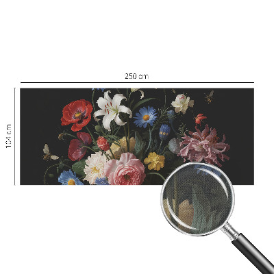 Samolepilna fototapeta z motivom rož in žuželk
