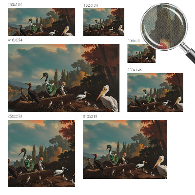 Samolepilna fototapeta za dnevno sobo Slikovite ptice