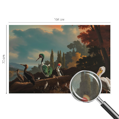 Samolepilna fototapeta za dnevno sobo Slikovite ptice