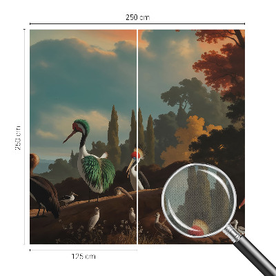 Samolepilna fototapeta za dnevno sobo Slikovite ptice