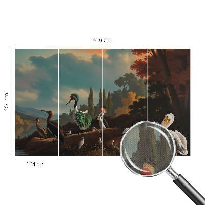 Samolepilna fototapeta za dnevno sobo Slikovite ptice