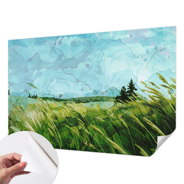 Samolepilna fototapeta za dnevno sobo Zelene pokrajine