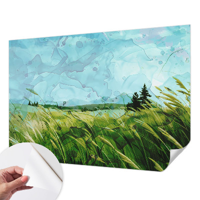 Samolepilna fototapeta za dnevno sobo Zelene pokrajine