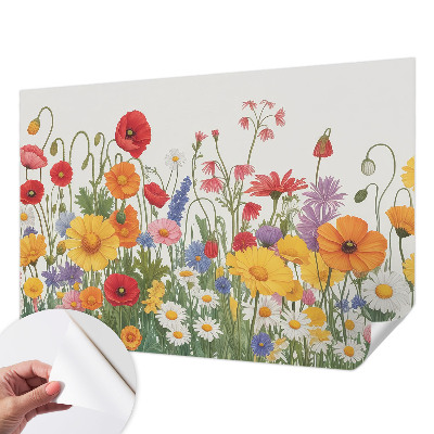 Samolepilna fototapeta z motivom cvetličnega travnika