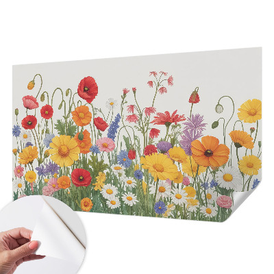 Samolepilna fototapeta z motivom cvetličnega travnika