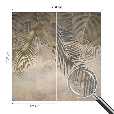 3D fototapeta s tropskim vzorcem listov