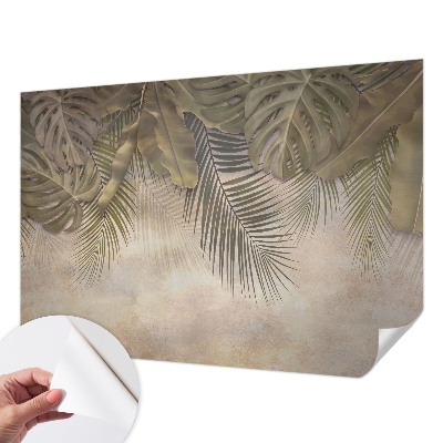 3D fototapeta s tropskim vzorcem listov