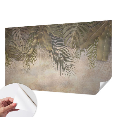 3D fototapeta s tropskim vzorcem listov