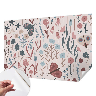 Samolepilna fototapeta za spalnico Rože insekti