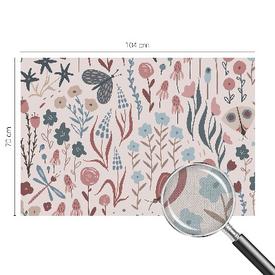 Samolepilna fototapeta za spalnico Rože insekti