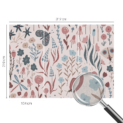 Samolepilna fototapeta za spalnico Rože insekti