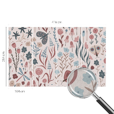 Samolepilna fototapeta za spalnico Rože insekti