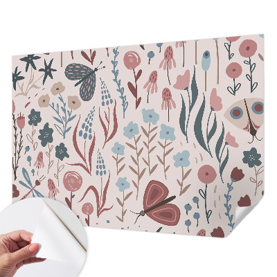 Samolepilna fototapeta za spalnico Rože insekti