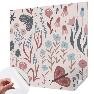 Samolepilna fototapeta za spalnico Rože insekti