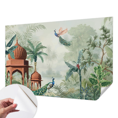 Samolepilna fototapeta za dnevno sobo Pavji vrtovi