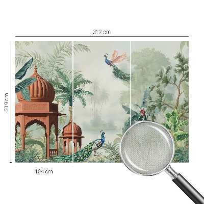 Samolepilna fototapeta za dnevno sobo Pavji vrtovi