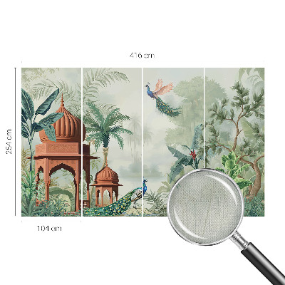 Samolepilna fototapeta za dnevno sobo Pavji vrtovi