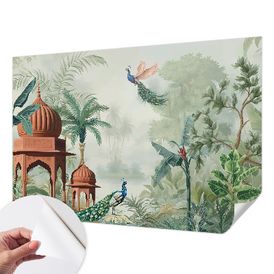 Samolepilna fototapeta za dnevno sobo Pavji vrtovi