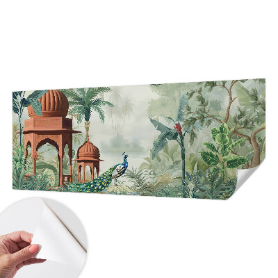 Samolepilna fototapeta za dnevno sobo Pavji vrtovi