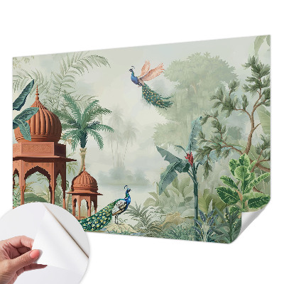 Samolepilna fototapeta za dnevno sobo Pavji vrtovi