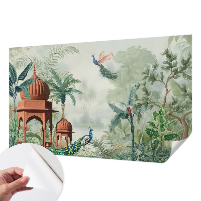 Samolepilna fototapeta za dnevno sobo Pavji vrtovi