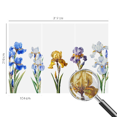 3D fototapeta s motivom cvetov perunik