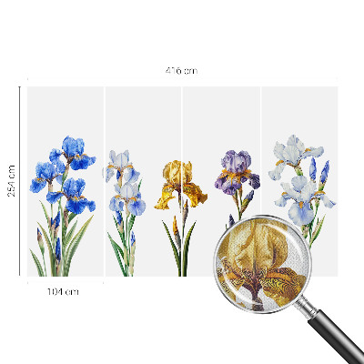3D fototapeta s motivom cvetov perunik