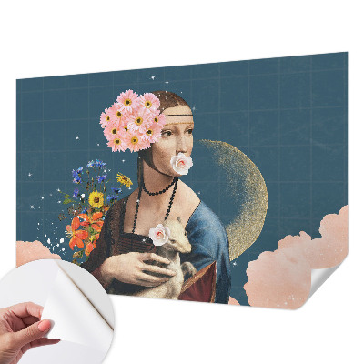 Samolepilna fototapeta za dnevno sobo Cvetlična eleganca