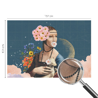 Samolepilna fototapeta za dnevno sobo Cvetlična eleganca