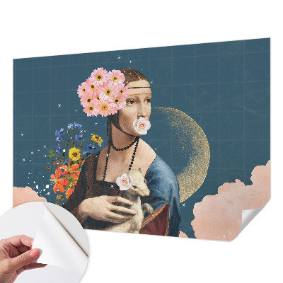 Samolepilna fototapeta za dnevno sobo Cvetlična eleganca