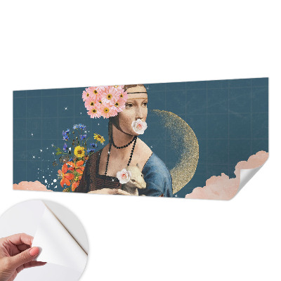 Samolepilna fototapeta za dnevno sobo z motivom cvetlične elegance