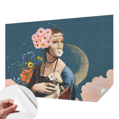 Samolepilna fototapeta za dnevno sobo Cvetlična eleganca