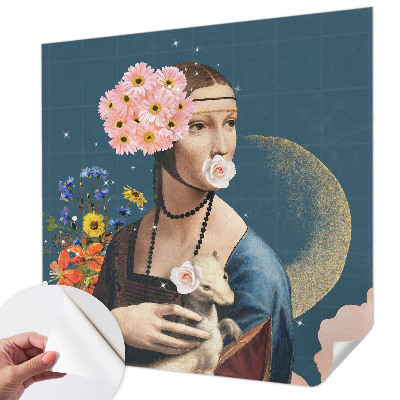 Samolepilna fototapeta za dnevno sobo Cvetlična eleganca