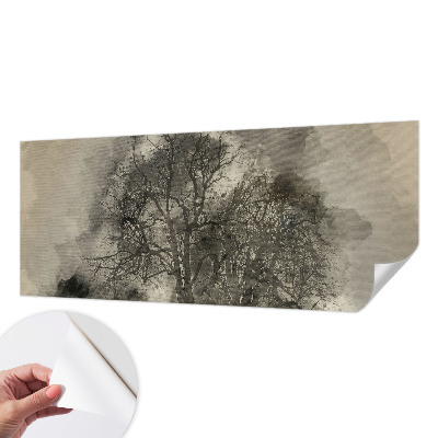 Samolepilna fototapeta za dnevno sobo s motivom skrivnostnih dreves
