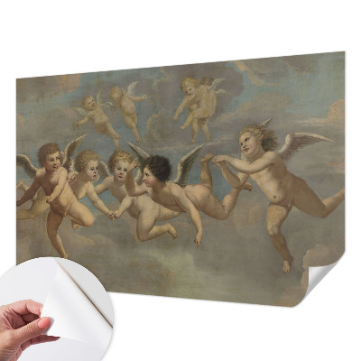 Samolepilna fototapeta za spalnico z motivom angelskih figur
