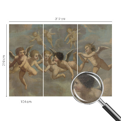 Samolepilna fototapeta za spalnico z motivom angelskih figur
