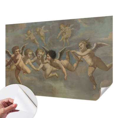 Samolepilna fototapeta za spalnico z motivom angelskih figur