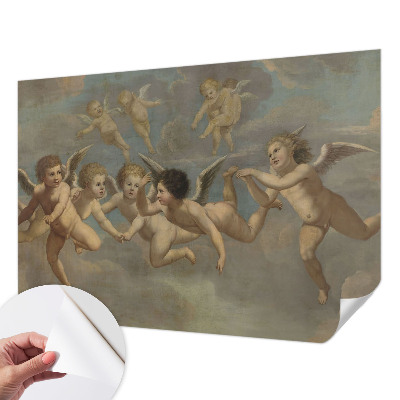 Samolepilna fototapeta za spalnico z motivom angelskih figur