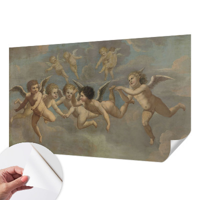 Samolepilna fototapeta za spalnico z motivom angelskih figur