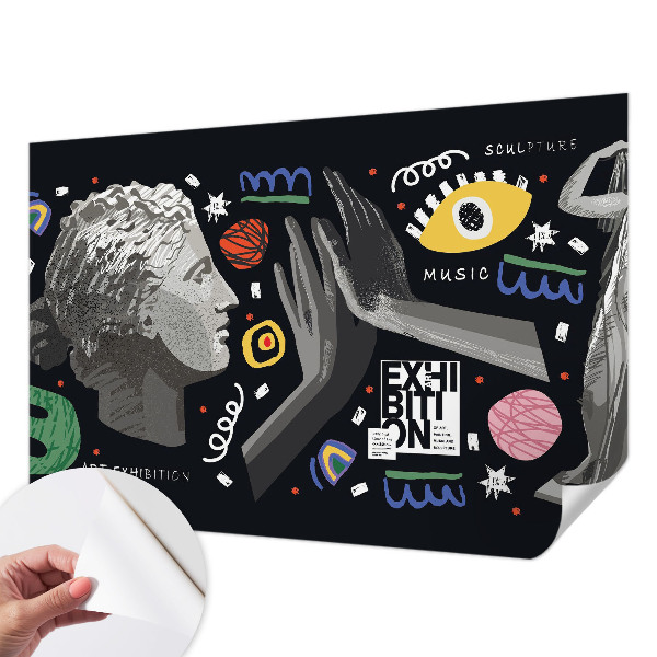 3D fototapeta z barvitim razstavnim motivom