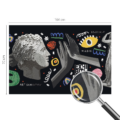 3D fototapeta z barvitim razstavnim motivom