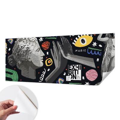 3D fototapeta z barvitim razstavnim motivom
