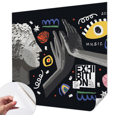 3D fototapeta z barvitim razstavnim motivom