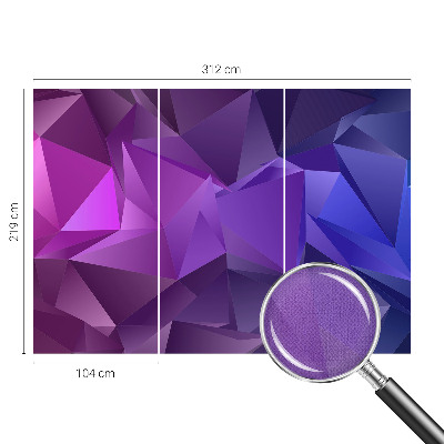 Samolepilna fototapeta za dnevno sobo Vijolični trikotniki