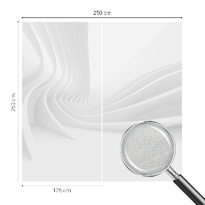 Samolepilna fototapeta za spalnico z motivom valovitih črt