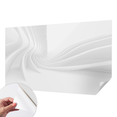Samolepilna fototapeta za spalnico z motivom valovitih črt